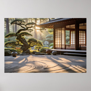 Garden Meditation Serene Tranquil Peace Poster
