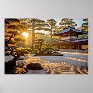 Garden Meditation Serene Tranquil Peace Poster