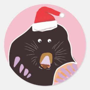 Garden Mole Christmas Sticker