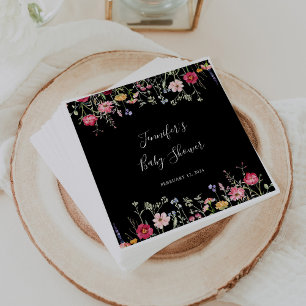 Garden Multicolor Wildflower Baby Shower Napkin