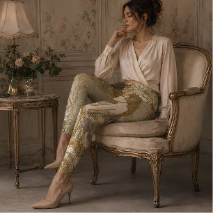 Garden Muse Art Nouveau Floral Leggings