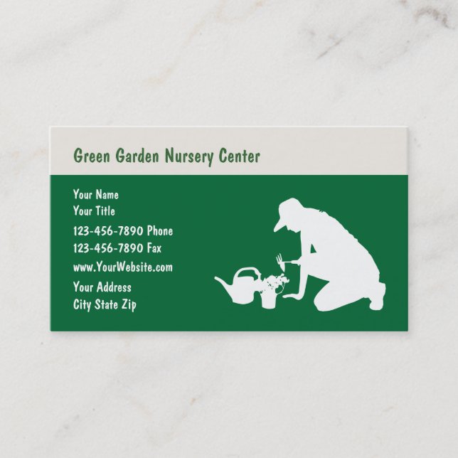 Garden Nursery Business Card (Front)