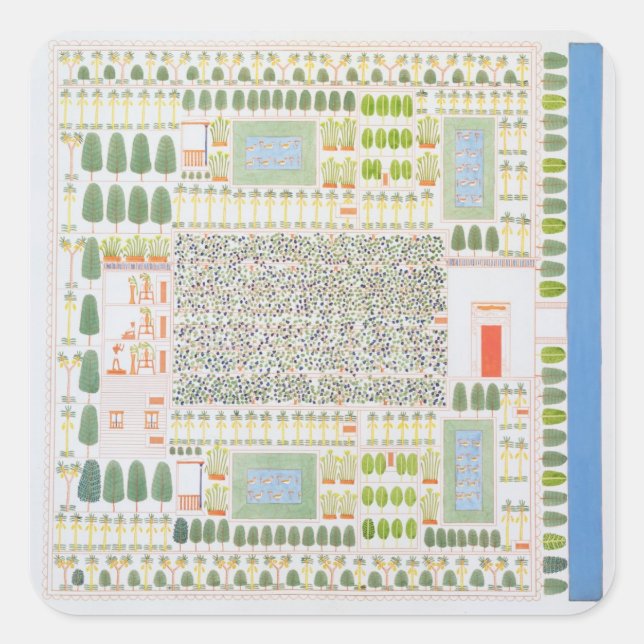 Garden of a High Ranking Egyptian Dignitary, from Square Sticker (Front)