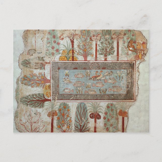 Garden of a private estate with an ornamental postcard (Front)