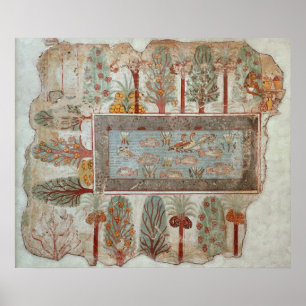 Garden of a private estate with an ornamental poster