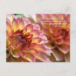 "Garden of Beautiful Flowers" Quote by Whitman Postcard