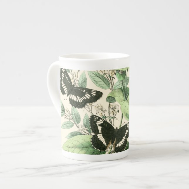 Garden of Butterflies and Flowers Bone China Mug (Front Left)