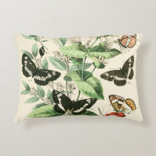 Garden of Butterflies and Flowers Decorative Cushion