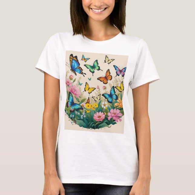 Garden of Butterflies T-Shirt (Front)