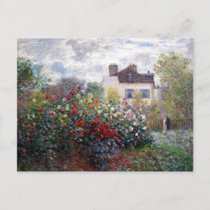 Garden of Dahlias Fine Art Postcard