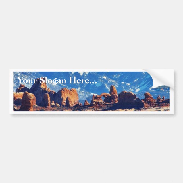 Garden Of Eden At Arches National Park Bumper Sticker (Front)