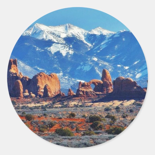 Garden Of Eden At Arches National Park Classic Round Sticker (Front)