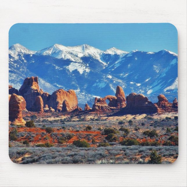 Garden Of Eden At Arches National Park Mouse Mat (Front)