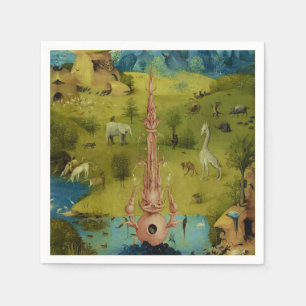 Garden of Eden - Hieronymus Bosch Napkin