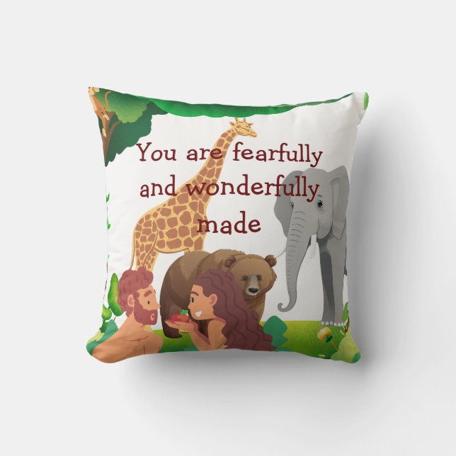 Garden of Eden Kids Throw Pillow  (Front)
