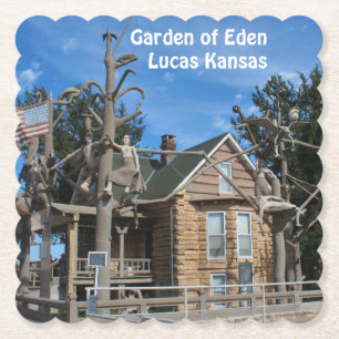 Garden of Eden Lucas Kansas Paper Coaster