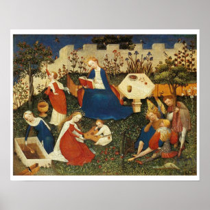 Garden of Eden Mediaeval Art Poster