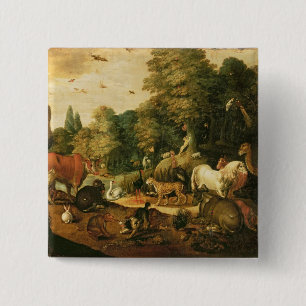 Garden of Eden (oil on canvas) 15 Cm Square Badge