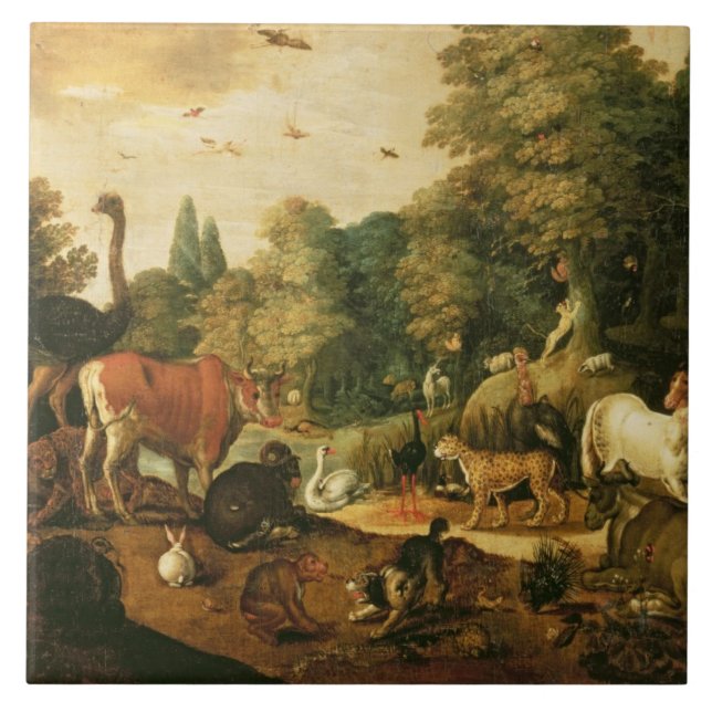 Garden of Eden (oil on canvas) Tile (Front)