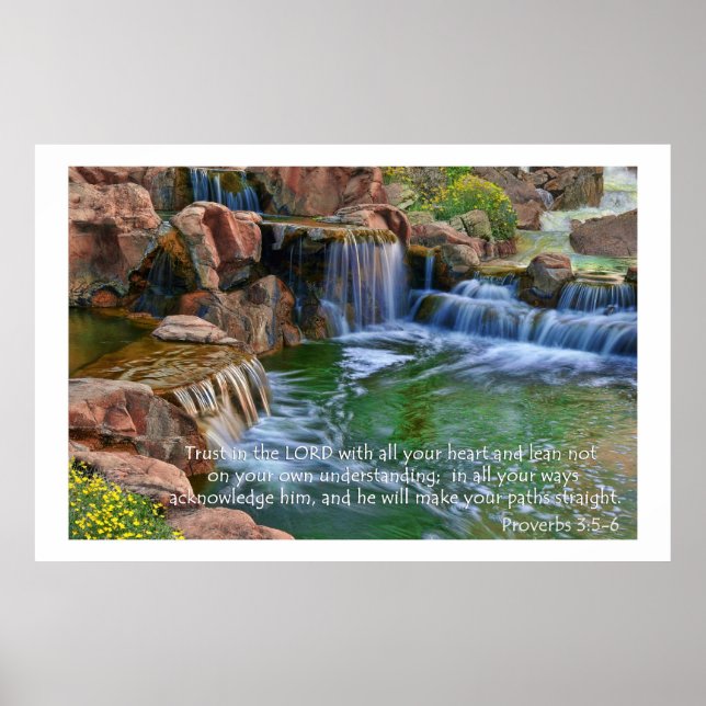 Garden Of Eden Proverbs 3:5-6 Poster (Front)