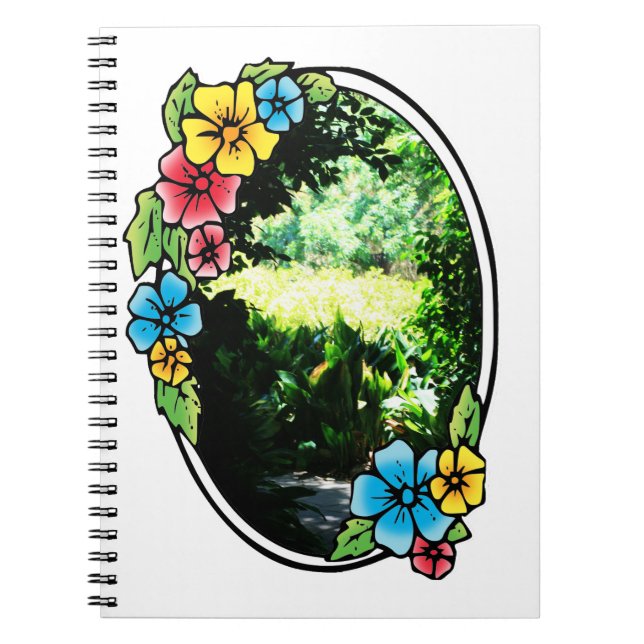 Garden of Eden with Colourful Frame Notebook (Front)