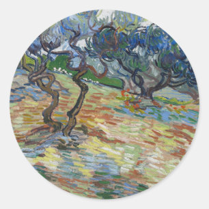 Garden of Gethsemane, Mount of Olives by van Gogh Classic Round Sticker