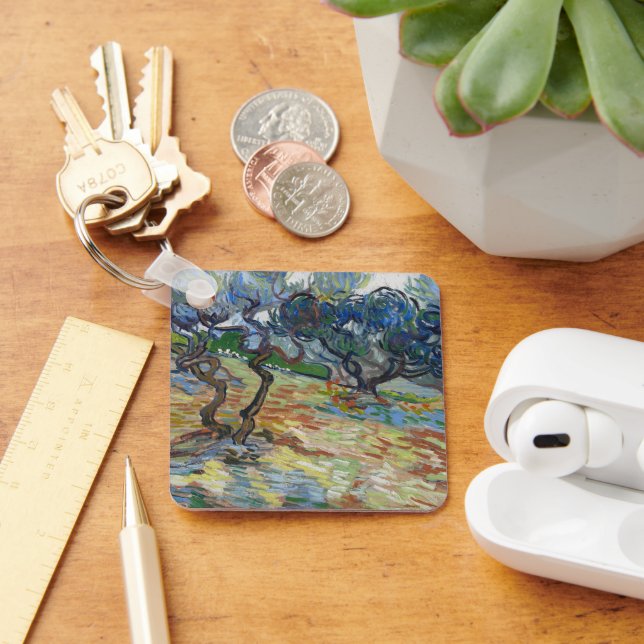 Garden of Gethsemane, Mount of Olives by van Gogh Key Ring (Desk)