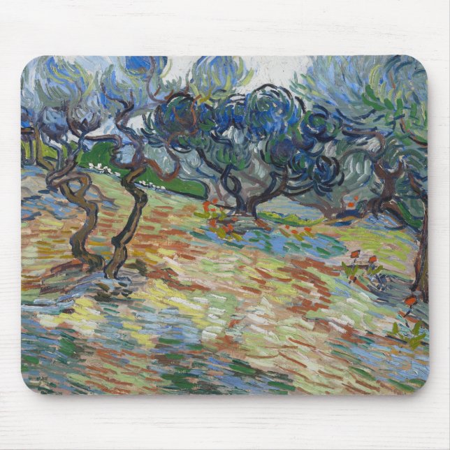 Garden of Gethsemane, Mount of Olives by van Gogh Mouse Mat (Front)