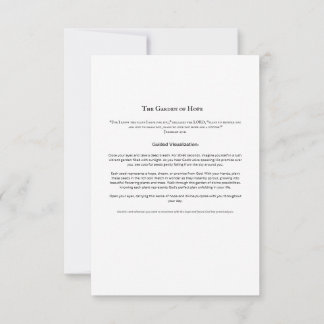 Garden of Hope Meditation Card | Christian Scriptu