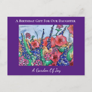 Garden Of Joy Lavender Daughter Birthday Postcard
