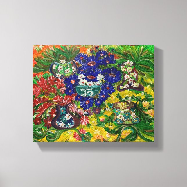 Garden of Joy - Om Canvas Painting (Front)