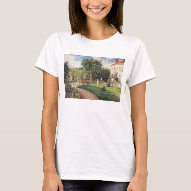 Garden of Les Mathurins at Pontoise by Pissarro T-Shirt (Front)