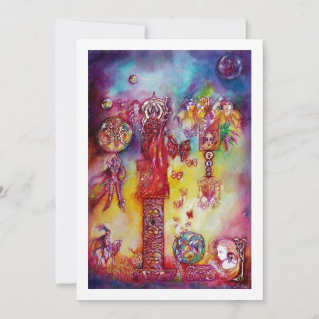 GARDEN OF LOST SHADOWS Fairies,Butterflies Pinkik Invitation (Front)