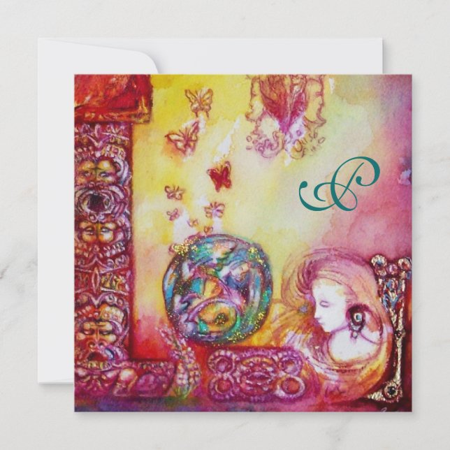 GARDEN OF LOST SHADOWS FAIRY & BUTTERFLY  Monogram Announcement (Front)