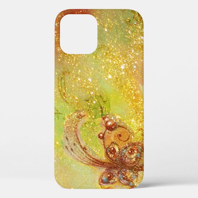 GARDEN OF LOST SHADOWS,MAGIC BUTTERFLY Gold Yellow Case-Mate iPhone Case (Back)