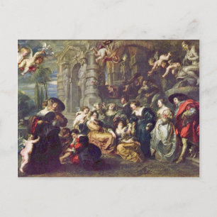 Garden Of Love By Rubens Peter Paul (Best Quality) Postcard