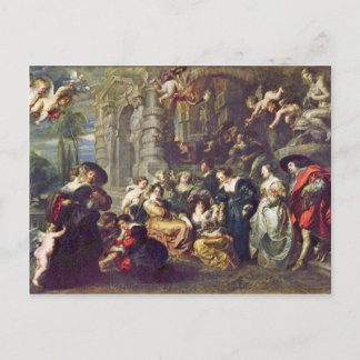 Garden Of Love By Rubens Peter Paul (Best Quality) Postcard