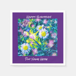 Garden of Love Wildflowers Birthday Napkins