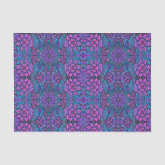 Garden of Magic Flowers Bohemian Arabesque Pattern Tissue Paper