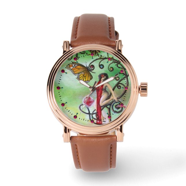 GARDEN OF MELISSA Magic Butterfly and Lady in Red Watch (Front)