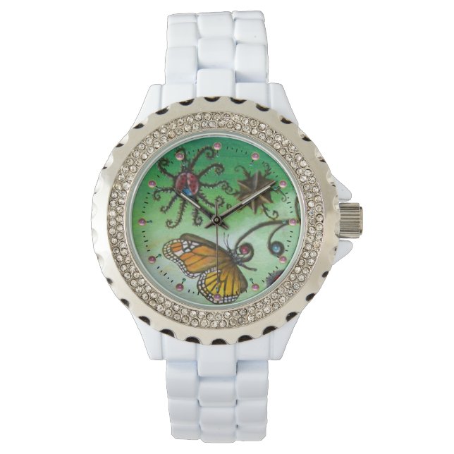 GARDEN OF MELISSA Magic Butterfly, Ladybug,Green Watch (Front)