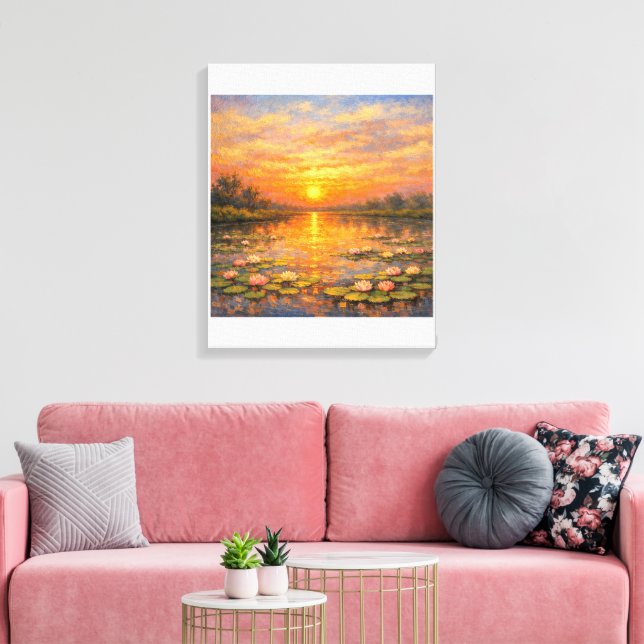 Garden of Mirrors and Sky Canvas Print (Insitu(LivingRoom))
