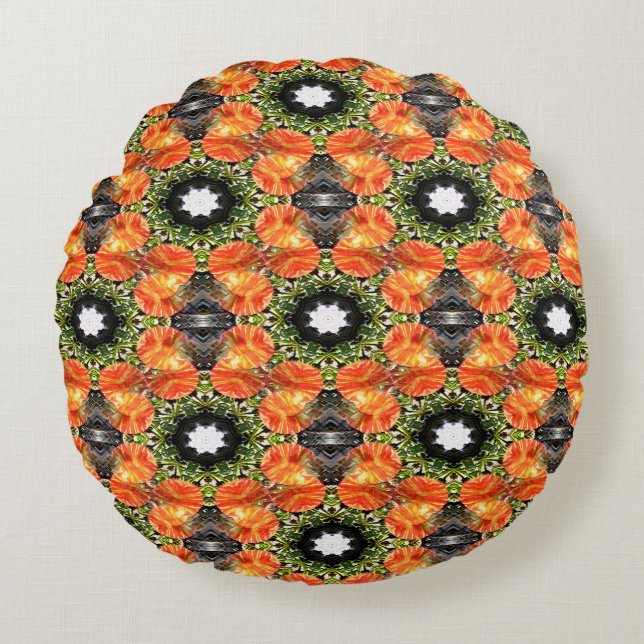 Garden of Poppies.... Round Cushion (Front)