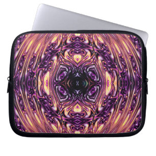 Garden of Purple Flowers in Sunlight Fractal Laptop Sleeve