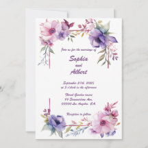 Garden of Romance: Wedding Invitation