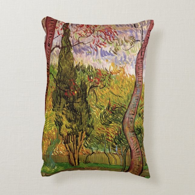 Garden of Saint-Paul Hospital by Vincent van Gogh Decorative Cushion (Back(Vertical))