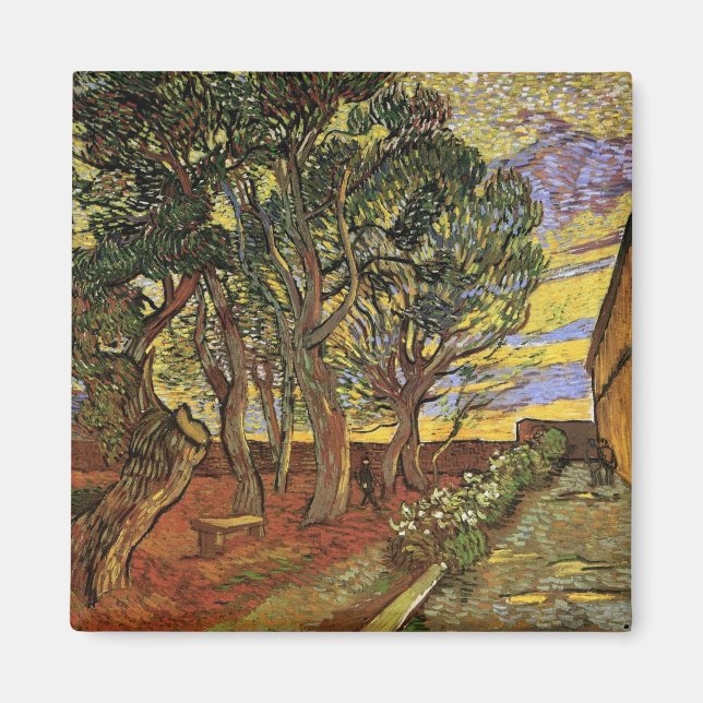 Garden of Saint-Paul Hospital by Vincent van Gogh Magnet (Front)