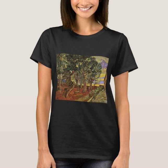 Garden of Saint-Paul Hospital by Vincent van Gogh T-Shirt (Front)
