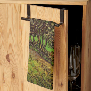 Garden of Saint-Paul Hospital by Vincent van Gogh Tea Towel