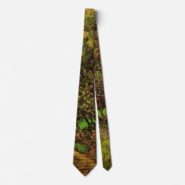Garden of Saint-Paul Hospital by Vincent van Gogh Tie (Front)
